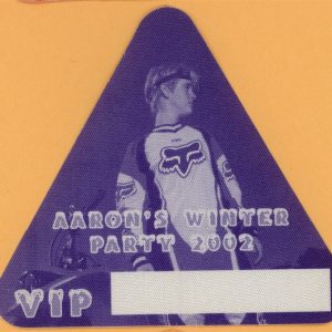 Aaron Carter 2002 Rap & Retro Concert Tour VIP Backstage Pass