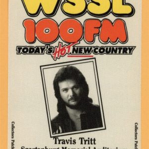 Travis Tritt 1995 Concert Tour Radio Backstage Pass