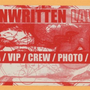 Unwritten Law 2002 Elva Concert Tour VIP Backstage Pass