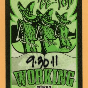 ZZ Top 2011 Rebels & Bandoleros Concert Tour Working Backstage Pass