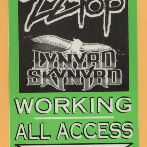ZZ Top 2011 Rebels and Bandoleros Concert Tour All Access Backstage Pass