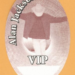 Alan Jackson 2003 Concert Tour VIP Backstage Pass