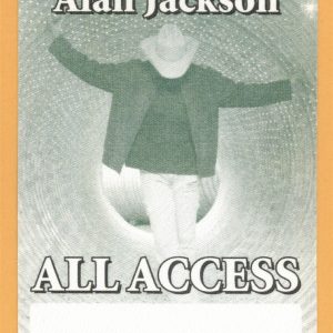 Alan Jackson 2003 Concert Tour ALL ACCESS Backstage Pass