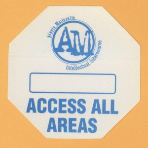 Alanis Morissette 1995 Intellectual Intercourse Concert Tour AAA Backstage Pass