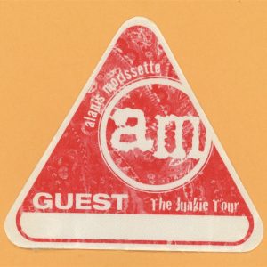 Alanis Morissette 1998 Junkie Tour Concert Tour GUEST Backstage Pass