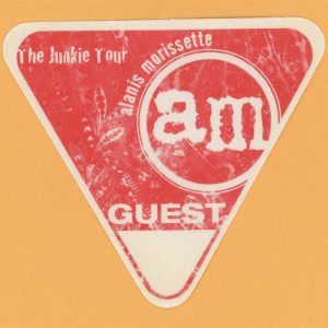 Alanis Morissette 1998 Junkie Tour Concert Tour GUEST Backstage Pass