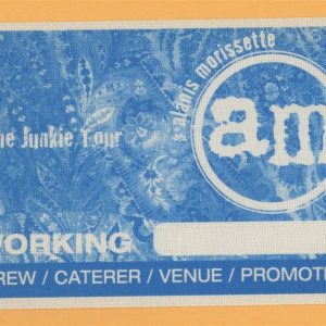 Alanis Morissette 1998 Junkie Tour Concert Tour WORKING Backstage Pass