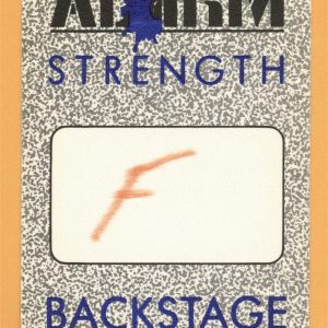 The Alarm 1985 Strength Tour Concert GUEST Backstage Pass