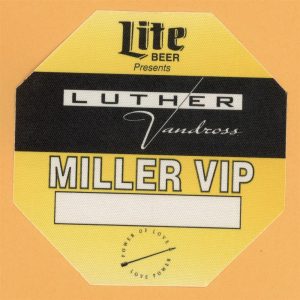 Luther Vandross 1991 Power of Love Concert Tour VIP Backstage Pass
