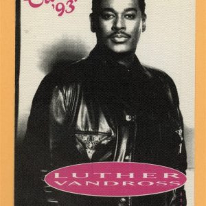 Luther Vandross 1993 Never Let Me Go Concert Tour CREW Backstage Pass