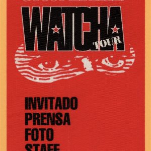 Watcha 2008 Concert Tour Backstage Pass