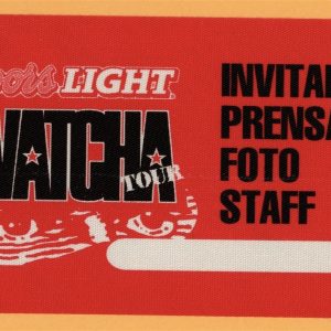 Watcha 2008 Concert Tour Backstage Pass