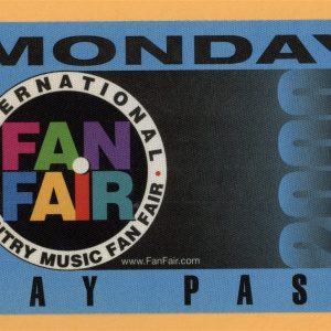 Waylon Jennings 1999 Fan Fair Country Concert Tour DAY Backstage Pass