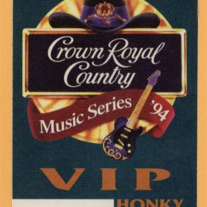 Hank Williams Jr. 1994 Honky Tonk Heroes Concert Tour VIP Backstage Pass