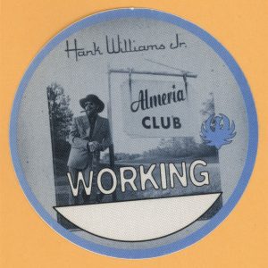 Hank Williams Jr. 2002 Almeria Club Concert Tour WORKING Backstage Pass