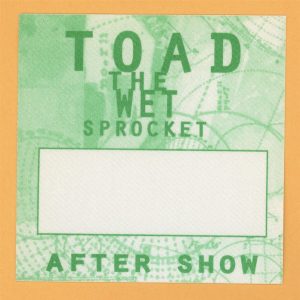 Toad The Wet Sprocket 1997 Coil Concert Tour AFTER SHOW Backstage Pass