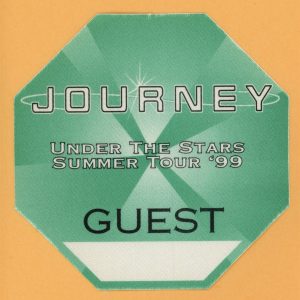 Journey 1999 Under The Stars Concert Tour Guest Backstage Pass