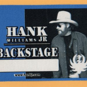 Hank Williams Jr. 2003 I'm One of You Concert Tour Backstage Pass