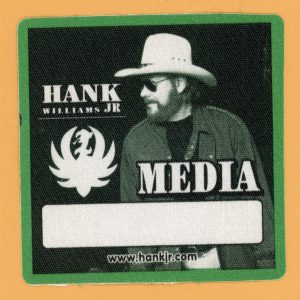 Hank Williams Jr. 2003 I'm One of You Concert Tour MEDIA Backstage Pass