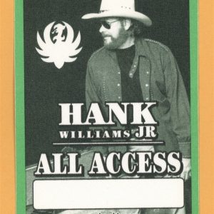 Hank Williams Jr. 2003 I'm One of You Concert Tour ALL ACCESS Backstage Pass