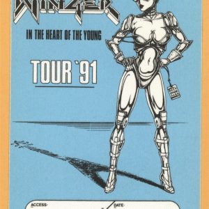Winger 1991 In The Heart of The Young Concert Tour Backstage Pass