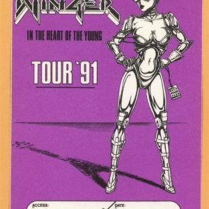 Winger 1991 In The Heart of The Young Concert Tour Backstage Pass