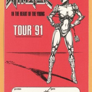Winger 1991 In The Heart of The Young Concert Tour Backstage Pass