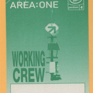 Outkast, Incubus & Moby 2001 Area One Concert Tour WORKING Backstage Pass