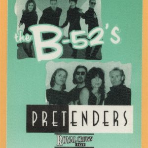 Pretenders 1998 B-52's Concert Tour ALL ACCESS Backstage Pass