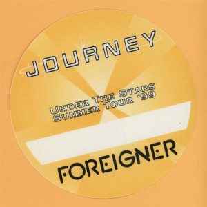 Journey 1999 Under The Stars w/ Foreigner Concert Tour Backstage Pass