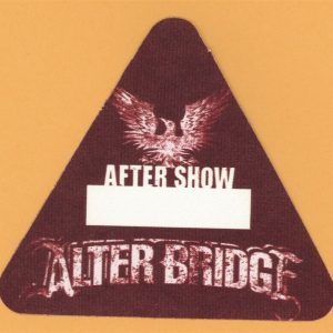 Alter Bridge 2007 Blackbird Concert Tour AFTER SHOW Backstage Pass - Creed