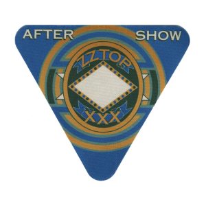 ZZ Top 1999 XXX Concert Tour Aftershow Backstage Pass