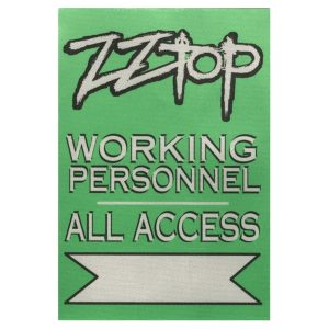 ZZ Top 2011 Rebels and Bandoleros Concert Tour All Access Backstage Pass