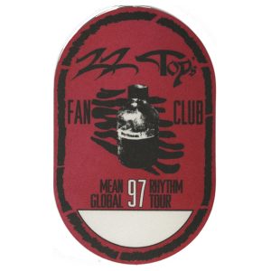 ZZ Top 1997 Continental Safari Concert Tour Fan Club Backstage Pass