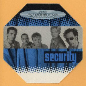 Backstreet Boys 1999 Millennium Concert Tour Security Backstage Pass