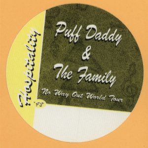 Puff Daddy & Family 1998 No Way Out Concert Tour HOSP Backstage Pass