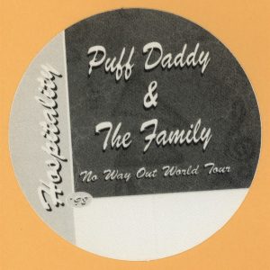 Puff Daddy & Family 1998 No Way Out Concert Tour HOSP Backstage Pass