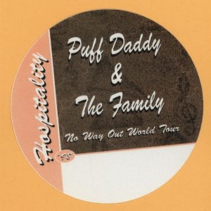 Puff Daddy & Family 1998 No Way Out Concert Tour HOSP Backstage Pass