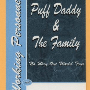 Puff Daddy & Family 1998 No Way Out Concert Tour WORKING Backstage Pass
