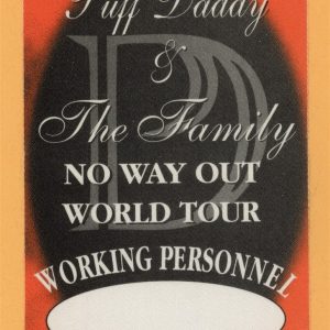 Puff Daddy & Family 1998 No Way Out Concert Tour WORKING Backstage Pass
