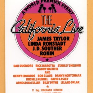 James Taylor 1981 Linda Ronstadt Concert Tour Backstage Pass