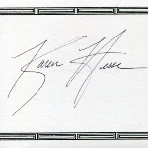 Karen Hesse Out Of The Dust Author Newbery Medal Signed Autograph Bookplate