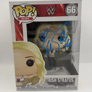 Trish Stratus AUTOGRAPH Signed WWE Wrestling 66 Funko Pop Vinyl Figure ACOA