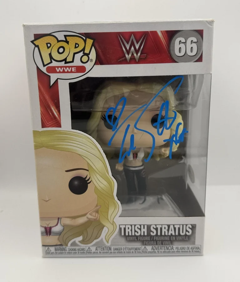 TRISH STRATUS AUTOGRAPH SIGNED WWE WRESTLING 66 FUNKO POP VINYL FIGURE ACOA COLLECTIBLE MEMORABILIA