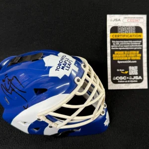 Curtis Joseph Signed Toronto Maple Leafs Riddell Mini Goalie Mask JSA COA