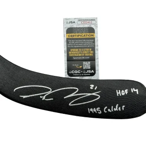 Peter Forsberg Signed Inscribed 1995 Calder Quebec Nordiques Stick JSA COA