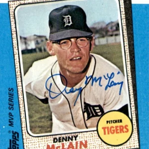 Denny McLain Signed 1982 Topps MVP Series KMart Card #13 Detroit Tigers