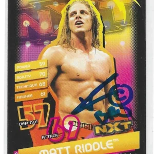 Matt Riddle Signed 2020 Topps WWE Slam Attax Reloaded Card