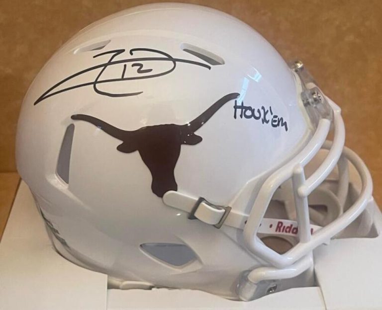 EARL THOMAS SIGNED AUTOGRAPHED TEXAS HOOK EM SPEED MINI HELMET BECKETT