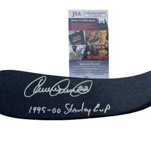 Claude Lemieux Signed & Inscribed 1995 & 00 Cup New Jersey Devils Stick JSA COA